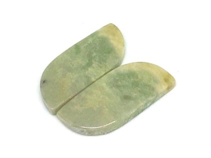 Polodrahokamový kabošon párový - Serpentin č.111