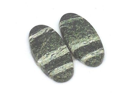 Polodrahokamový kabošon párový - Švýcarský opál č.115