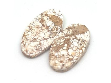 Polodrahokamový kabošon párový - Jaspis (divoký kůň) č.117