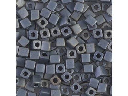 miyuki square matted metallic silver gray 1