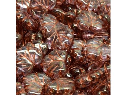 sklenene koralky listky vinna reva naruzovele