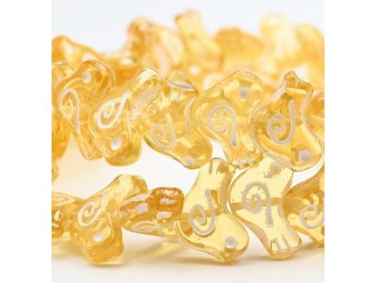 sklenene koralky ptacci topaz bílé