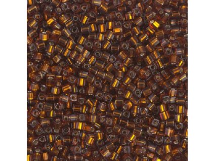 miyuki square silver lined dark topaz sb18 5