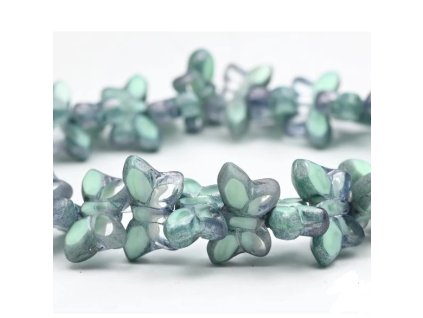 sklenene koralky motylce tyrkys