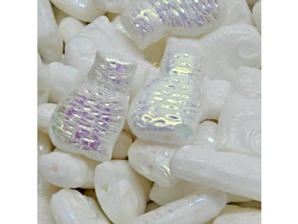 sklenene koralky kocka bila AB