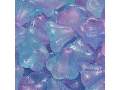 sklenene koralky zvonecky modrofialove