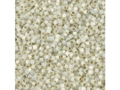 MIYUKI DELICA 15 gold lined white opal 2g