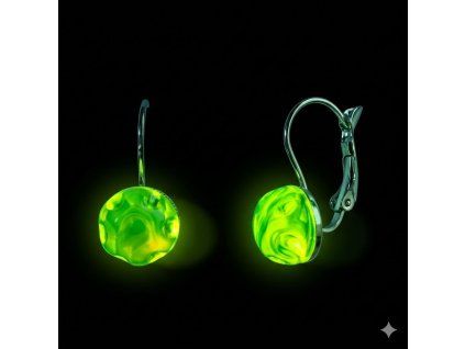 náušnice s uranovými kabošony