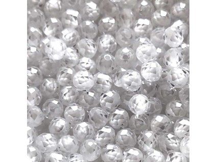 Čirá kubická zirkonie, 3 mm.