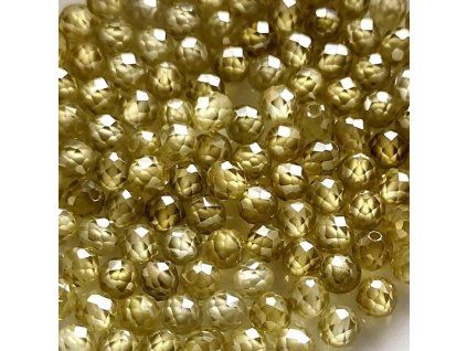 Zelená kubická zirkonie, 3 mm.