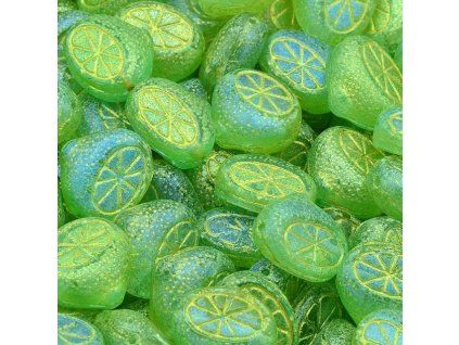 skleneny koralek citron limetka