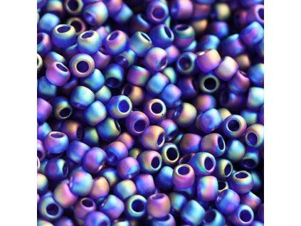 toho 11 transparent rainbow frosted cobalt