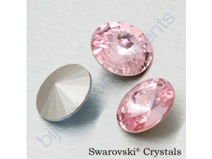 SWAROVSKI ELEMENTS kameny - Rivoli Chaton, light rose F, SS39 (cca 8mm)