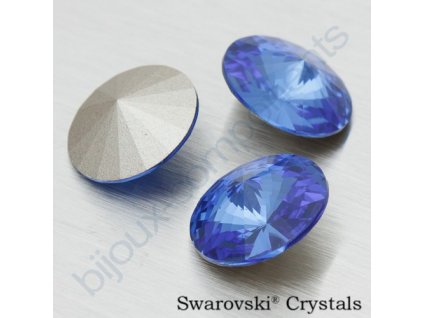SWAROVSKI ELEMENTS kameny - Rivoli Chaton, sapphire F, SS39 (cca 8mm)