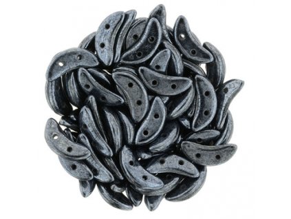 CzechMates Crescent, Hematite, 3x10 mm, 24ks