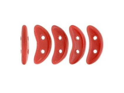 CzechMates Crescent, Opaque Red, 3x10 mm, 24ks