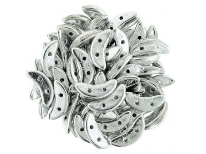 CzechMates Crescent, Silver, 3x10 mm, 24ks