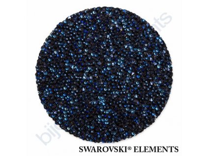 SWAROVSKI ELEMENTS - Crystal fabric, černý, crystal moonlight, 30mm