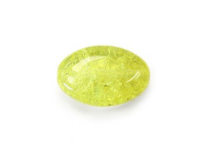 Skleněné práskané korálky - jonquil, cca 12x9mm