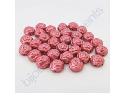 Dvoudírkové kabošony PRECIOSA Candy Rose™ - metalická červená