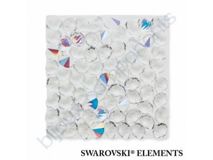 SWAROVSKI ELEMENTS - Crystal rocks, transparentní, crystal AB, 20x20mm