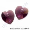 SWAROVSKI ELEMENTS přívěsek - XILION srdce, amethyst moonlight, 14,4x14mm