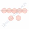 Skleněné korálky - ramš, světle růžové / mat vhodné pro výrobu náušnic, náramků, náhrdelníků nebo přívěsků