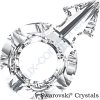 SWAROVSKI CRYSTALS přívěsek - symbol muže, crystal F, 18x11,5mm