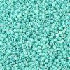 Miyuki Delica, Opaque Turquoise AB, vel.1,6 mm, průtah 0,8 mm