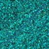 Miyuki Delica, Fancy Lined Teal Green, vel.1,6 mm, průtah 0,8 mm