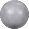 SWAROVSKI CRYSTALS voskované půldírové perle, šedé, 6mm