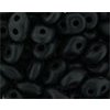 Matubo Superduo, matte jet, 2,5x5 mm, průtah 0,8 mm