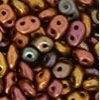 Matubo Superduo, matte metallic bronz, 2,5x5 mm, průtah 0,8 mm, 5 g