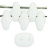 Matubo Superduo, white, 2,5x5 mm, průtah 0,8 mm, 5 g