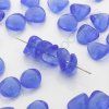 Skleněné mačkané korálky - modré, cca 9x4mm