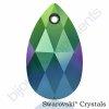 SWAROVSKI CRYSTALS přívěsek - hruška, crystal scarabeus green, 16mm