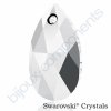 SWAROVSKI CRYSTALS přívěsek - hruška, crystal light chrome, 22mm