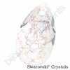 SWAROVSKI ELEMENTS přívěsek - hruška, crystal bílá patina, 22mm