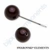 SWAROVSKI ELEMENTS skleněné voskavané perle kulaté 5818, maroon pearl, 6mm