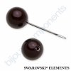 SWAROVSKI ELEMENTS skleněné voskované perle kulaté 5818, maroon pearl, 6mm