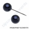 SWAROVSKI ELEMENTS skleněné voskavané perle kulaté 5818, night blue pearl, 6mm