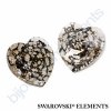 SWAROVSKI ELEMENTS přívěsek - XILION srdce, crystal gold patina, 14,4x14mm