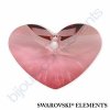 SWAROVSKI ELEMENTS přívěsek - Crazy 4 U Heart, crystal antique pink, 27mm