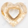 SWAROVSKI ELEMENTS přívěsek - Miss U Heart, crystal golden shadow, 26mm