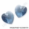 SWAROVSKI ELEMENTS přívěsek - XILION srdce, denim blue, 14,4x14mm