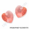 SWAROVSKI ELEMENTS přívěsek - XILION srdce, rose peach, 14,4x14mm