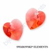 SWAROVSKI ELEMENTS přívěsek - XILION srdce, padparadscha, 18x17,5mm