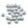 Skleněné voskované perle, světle šedá - díky složitým technologickým procesům při výrobě, nelze zajistit stejný odstín barev u jednotlivých velikostí.