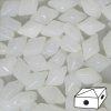 Skleněné mačkané korálky - dvoudírkové DIAMONDUO™ 5x8mm - opálové