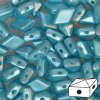Skleněné mačkané korálky - dvoudírkové DIAMONDUO™ 5x8mm - aqua